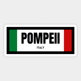 Pompeii City in Italian Flag Sticker